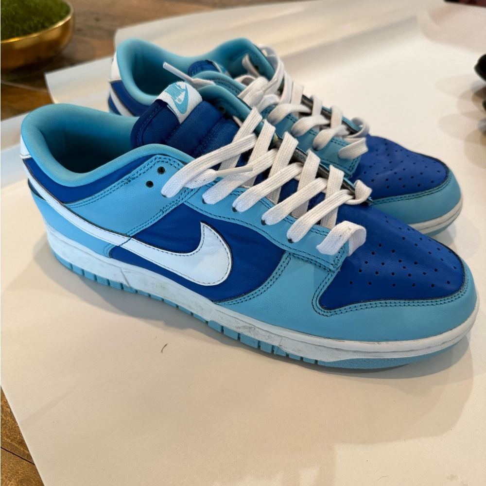 Nike Sky Blue and White Athletic Shoes, Nike dunks , 9